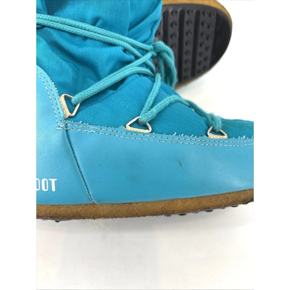 Moon Boot TEAL BLUE ICON NYLON BOOTS sz 35/38 (EU)  5‎ - 7.5